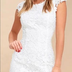 Lulus White Lace Backless Dress